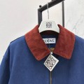 「#5054」Loewe Spring and Summer New Color-blocking Series Lapel Mid-length Casual Jacket