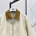 「#5055」Loewe Spring and Summer New Color-blocking Series Lapel Mid-length Casual Jacket