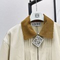 「#5055」Loewe Spring and Summer New Color-blocking Series Lapel Mid-length Casual Jacket