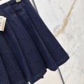 「#5057」Loewe SpringSummer New Vintage Denim Women's Denim Pleated Skirt