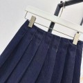 「#5057」Loewe SpringSummer New Vintage Denim Women's Denim Pleated Skirt