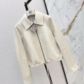 「#5059」Loewe's latest retro and modern design for spring and summer Imported sheepskin Hem drawstring women