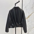 「#5060」Loewe Spring and Summer latest retro modern fashion design imported sheepskin pleated women's jacket