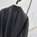 「#5060」Loewe Spring and Summer latest retro modern fashion design imported sheepskin pleated women's jacket