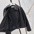 「#5060」Loewe Spring and Summer latest retro modern fashion design imported sheepskin pleated women's jacket