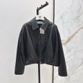 「#5060」Loewe Spring and Summer latest retro modern fashion design imported sheepskin pleated women's jacket