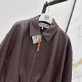 「#5061」Loewe Spring and Summer latest retro modern fashion design imported sheepskin pleated women's jacket
