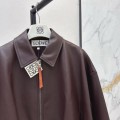 「#5061」Loewe Spring and Summer latest retro modern fashion design imported sheepskin pleated women's jacket