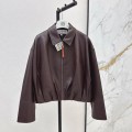 「#5061」Loewe Spring and Summer latest retro modern fashion design imported sheepskin pleated women's jacket