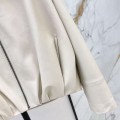 「#5062」Loewe Spring and Summer latest retro modern fashion design imported sheepskin pleated women's jacket