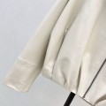 「#5062」Loewe Spring and Summer latest retro modern fashion design imported sheepskin pleated women's jacket