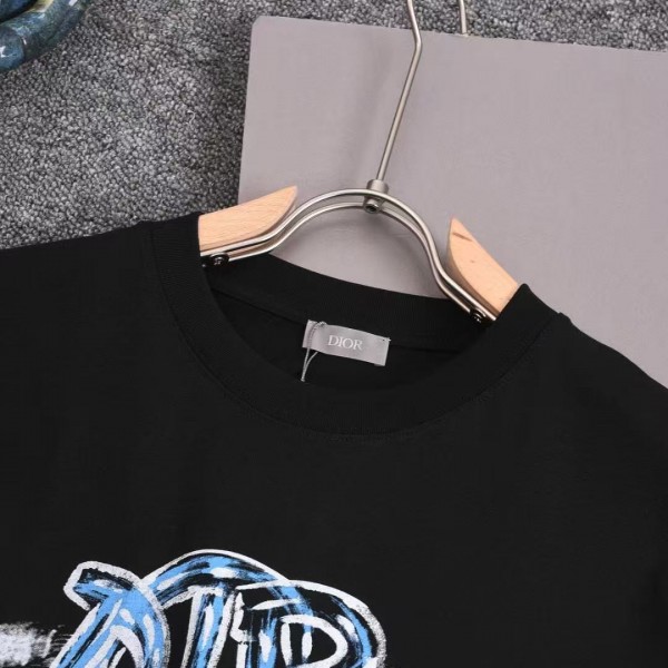 Dior 2025 new Starry Sky Graffiti Round Neck T-shirt