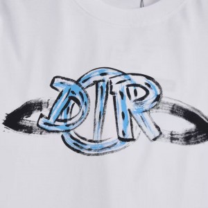 「#5128」Dior 2025 new Starry Sky Graffiti Round Neck T-shirt