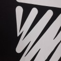 「#5144」off white black and white graffiti brush zebra crossing electrocardiogram