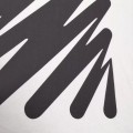 「#5145」off white black and white graffiti brush zebra crossing electrocardiogram