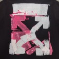 「#5147」off white eco-friendly graffiti arrow print cotton T-shirt