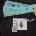 「#5147」off white eco-friendly graffiti arrow print cotton T-shirt