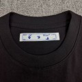 「#5147」off white eco-friendly graffiti arrow print cotton T-shirt