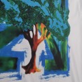 「#5148」off white eco-friendly graffiti arrow print cotton T-shirt