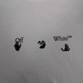 「#5148」off white eco-friendly graffiti arrow print cotton T-shirt