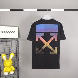 「#5151」off white 2025ss summer new gradient printed T-shirt