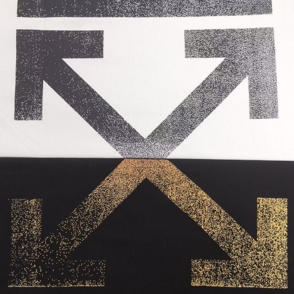 off white 2025ss summer new gradient printed T-shirt