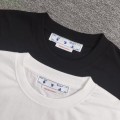 「#5155」off white summer new lucky leaf embroidery print T-shirt