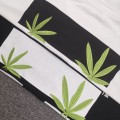 「#5155」off white summer new lucky leaf embroidery print T-shirt