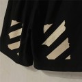 「#5173」Off White new gold-stamped warning line cotton shorts