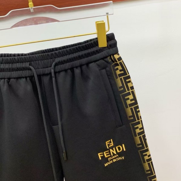 Fendi 2025 new logo printed cotton shorts