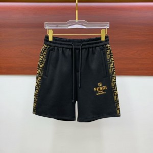 「#5175」Fendi 2025 new logo printed cotton shorts