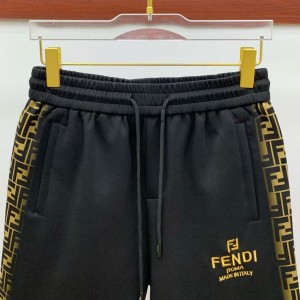 「#5175」Fendi 2025 new logo printed cotton shorts