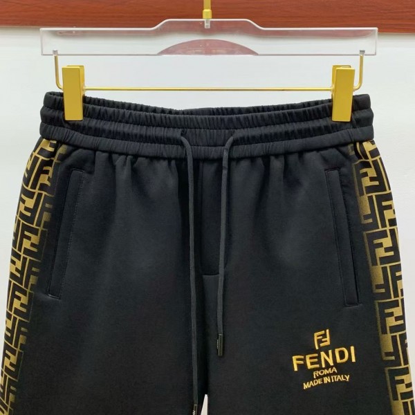 Fendi 2025 new logo printed cotton shorts