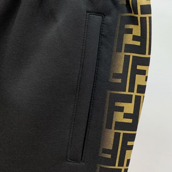 Fendi 2025 new logo printed cotton shorts
