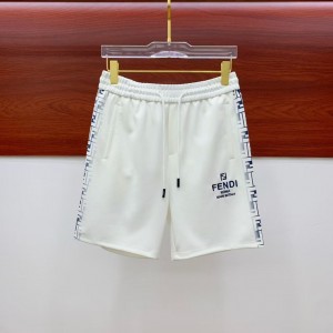 「#5176」Fendi 2025 new logo printed cotton shorts