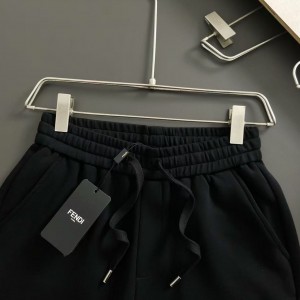 「#5177」Fendi 2025 new shield logo printed cotton shorts