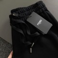 「#5177」Fendi 2025 new shield logo printed cotton shorts