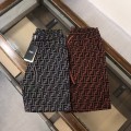 「#5178」Fendi 2025 new full print logo printed cotton shorts
