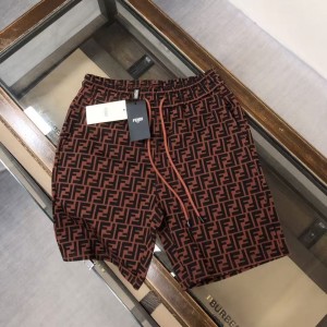 「#5178」Fendi 2025 new full print logo printed cotton shorts