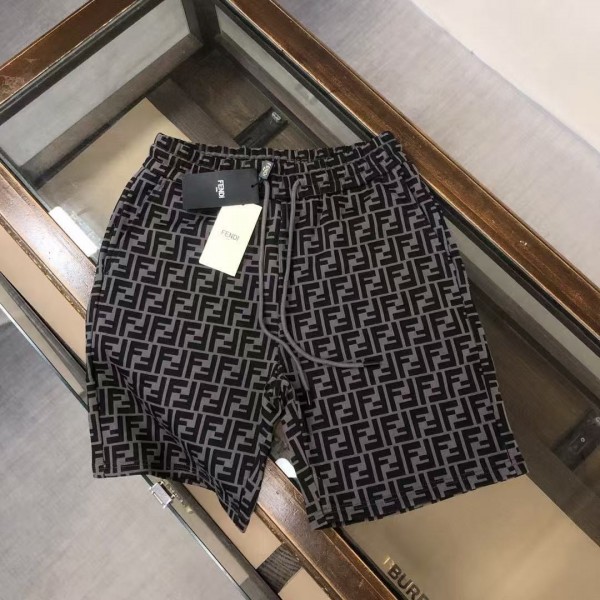 Fendi 2025 new full print logo printed cotton shorts