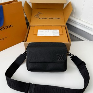 「#5219」LV FASTLINE Full Leather Postman's Bag M22482,Size:18*7*23.5cm