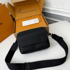 「#5219」LV FASTLINE Full Leather Postman's Bag M22482,Size:18*7*23.5cm