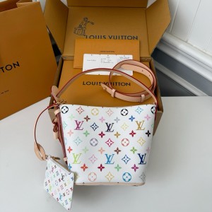 「#5221」LV ALL IN BB White Three-Color Handbag M13089,Size:18*12*16cm