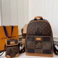 「#1449」Louis Vuitton x Nigo Co branded Campus Men's Backpack N40380, Top Quality Size: 30 * 39 * 13cm