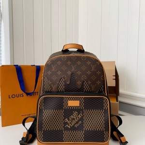「#1449」Louis Vuitton x Nigo Co branded Campus Men's Backpack N40380, Top Quality Size: 30 * 39 * 13cm