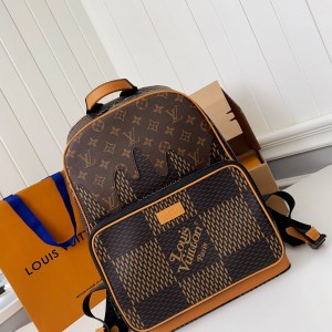 「#1449」Louis Vuitton x Nigo Co branded Campus Men's Backpack N40380, Top Quality Size: 30 * 39 * 13cm