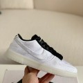 「#1493」Fragment Design x Clot x Nike SB Dunk Low"20th AnniversaryWhite Silk Sneakers