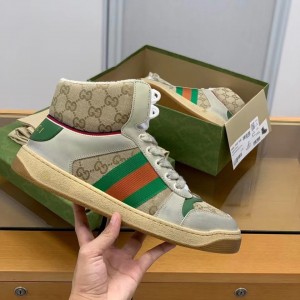 「#212」Gucci High-top Distressed sneakers