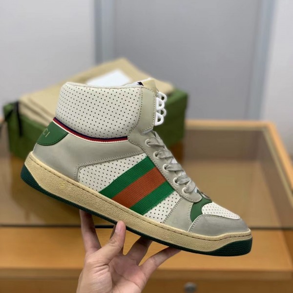 「#213」Gucci High-top Distressed sneakers
