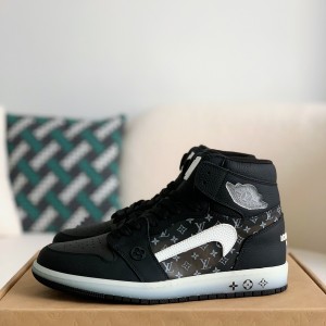 「#1580」Louis Vuitton x Nike Air Jorda 1 High AJ1 Sneakers
